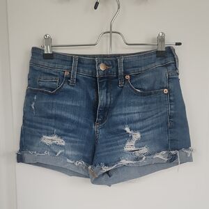 Universal Thread Blue Cuffed Distressed Jean Shorts